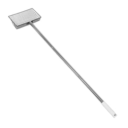 HEMOTON Coop Litter Scooper with Long Handle Heavy Duty Metal Sifting Tool for Farm Waste Cleanup for Chicken Goat Cow and Sheep Manure
