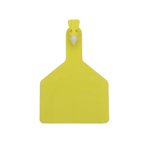 Cattle Ear Tags 20pcs 76 * 115mm Integrated Blank TPU Cattle Ear Tag Wordless Earrings Custom Number Cow Labels Farm Animal Identification for Animals(White) - color: WHITE
