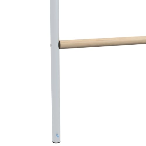 Chicken Roost for Coop, Galvanized Steel & Wood Jungle Gym with Four Height-Adjustable Tiers, 55" L x 33.75" W Roosting Bars for Hens, Ladder for Easy Assembly (22 lbs Capacity)