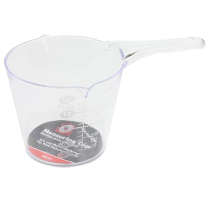 Rocky Mountain Goods 2-Cup Clear Plastic Measuring Cup with Handle – Durable, Easy-to-Read Measurements – US and Metric Units – Dishwasher Safe – Ideal for Liquids, Dry Ingredients, Dog Food, Milk