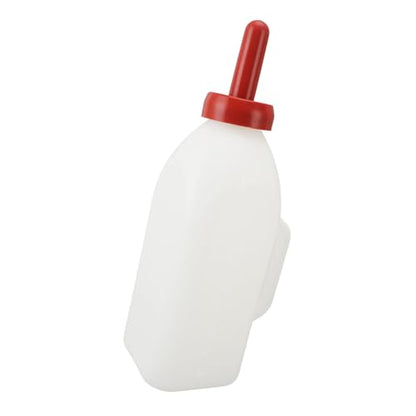 Keenso 2L Calf Milk Feeding Bottle, Thicken Leakproof Silicone Nipple Calf Nursing Feeding Supplies with Handle, Safe and Reliable for Farm Pasture (Upright Milk Pot)