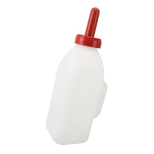 TOPINCN Calf Bottle with Nipple, 2L Lamb Calf Feeding Bottles with Handle, Thicken Leakproof Silicone Calf Milk Feeder Goat Milk Bottle Calf Nursing Feeding Supplies for Farm