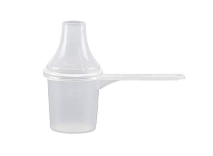 Measuring Scoop & Funnel - No Cap Open Spoon 1-Pack 30cc | Universal open design measuring spoon, Built-in funnel neck pour spout, Quick access cup for coffee powders and baking - size: 29.6 cc | 2 tbsp | 1 fl oz. | 29.6 mL