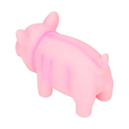 Buachois Dog Squeak Toy 6.3x3.1x3.1In, Cute Pig Grunting Latex Chew Toy Safe Bite Proof Pet Toy for Dogs Puppies (Pink) - color: #-01