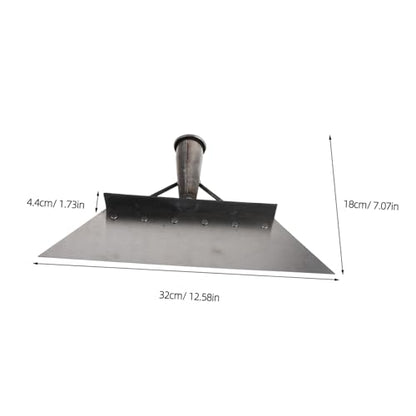 Heavy Duty Manganese Steel Manure Scraper Shovel for Livestock Farm Cleaning, 32cm Multifunctional Metal Pasture Feces Scoop for Barn and Outdoor Use