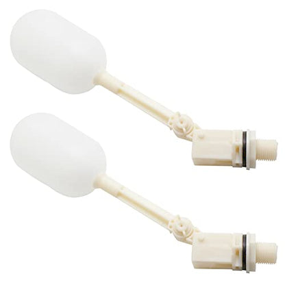 Uenede 2PCS Float Ball Valve DN20 3/4" Male Thread PE Floating Ball ABS Valve Automatic Switch for Pool, Livestock Water Trough, Aquariums, Aquaculture, Hydroponics and Reservoir Water Level Control
