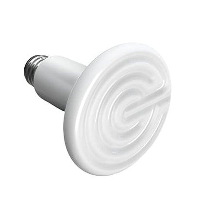 HealSmart Reptile Heat Lamp 150W Ceramic Heat Emitter, No Light Emitting Heat Bulbs for Amphibian Pet Brooder Coop Incubating Chicken, Lizard Bearded Dragon Turtle Snake Terrarium White - color: 1 Pcs (White), size: 150 Watts New