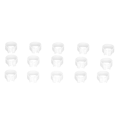 Chicken Leg Bands 100PCS 8mm Poultry Leg Rings Chicken Leg Rings Quail Leg Bands Bird Identification Leg Bands Poultry Leg Rings (White) - color: White