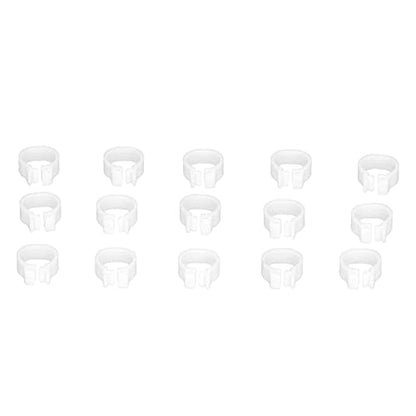 Chicken Leg Bands 100PCS 8mm Poultry Leg Rings Chicken Leg Rings Quail Leg Bands Bird Identification Leg Bands Poultry Leg Rings (White) - color: White
