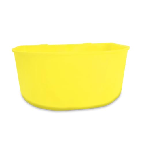 10pcs Cage Cups 25oz Feeder and Waterer Chicken Food Bowl, Hanging Rabbit Drinker Cup Yellow Bird Water Container with Hooks,Pet Feeding Dish for Small Animals - size: 10 Pack
