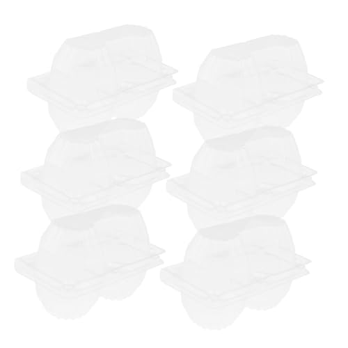 6pcs Goose Egg Packaging Box of Egg Cartons Pvc Material Safe Elegant Storage for - size: 14.00X9.50X7.50CM