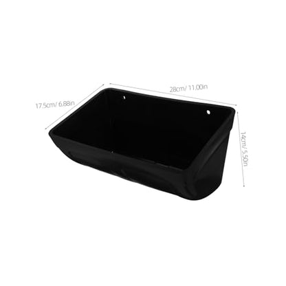 Abaodam 2pcs Chicken Hanging Feeders Water Bucket Clips Livestock Feeding Trough for Poultry Goats Sheep Deer Easy to Clean - color: Black