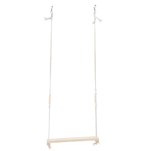 Chicken Swing Wooden, Pet Large Pinevood Stand Bar Hanging Toys Climbing Swings Safety Toy Chewing Biting Playing Ladder Ing for Hens Medium Bird