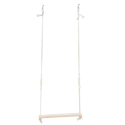 Chicken Swing Wooden, Pet Large Pinevood Stand Bar Hanging Toys Climbing Swings Safety Toy Chewing Biting Playing Ladder Ing for Hens Medium Bird