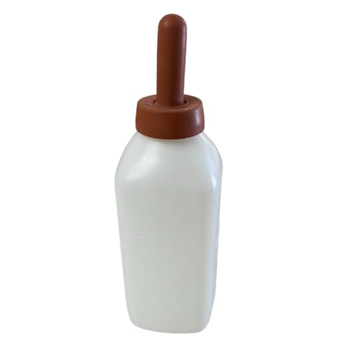 Calf Nursing Bottle with Snap Nipple, 2 and 4 Liter Capacity, Clear Body (2 Liter)