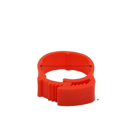 25/50Pcs 20~24mm Chicken Foot Rings Adjustable Poultry Leg Snap Ratchet No Number Buckle Clip Chick Duck Goose Pigeon Raising for Easy Flock Management(Red,100pcs) - color: Red, size: 100pcs