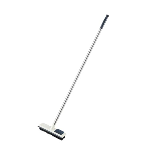 Floor Brush, 2 in 1 Floor Scrub Brush, Scrub Brush with Long Handle,Grout Brush with Long Handle, Scrub Brushes for Cleaning, Deck Scrub Brush,Cleaning Brush for Cleaning Bathroom Patio Kitchen Wall