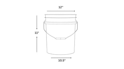 House Naturals 3.5 Gallon Green Food Grade BPA Free Made in USA Bucket Pail Container with White AirTight Screw on Lid (Pack of 2 Sets)