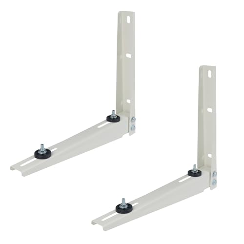 Qualward Mini Split Wall Mounting Bracket for Universal Ductless Air Conditioners, Heavy Duty Support Bracket for AC, Heat Pumps Compressors 7000-15000 BTU - size: 7000-15000 Btu