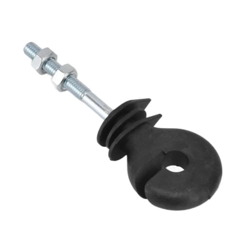 Electric Fencing Ring Insulators 100Pcs Flat Nut Insulators Electric Fence Threaded Insulation Spiral for Livestock