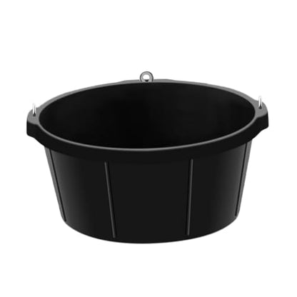 Rubber Feed Pan Rubber Tub Utility Multipurpose, 25L 6.5 Gallon, Livestock Feeder Dust Bath Container for Outdoor