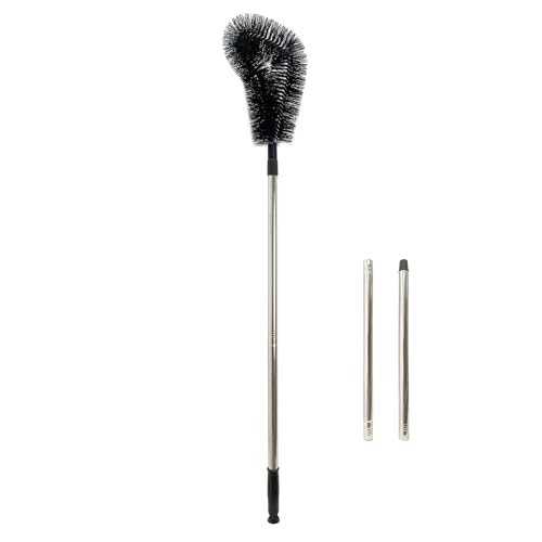 1 pcs 160 cm Huge Tank Brush (Black), Big Brush Head Size (32 cm), Long Handle, with Extendable Stainless Steel Pole, PP Stiff-Bristled, for Large Water Bucket - color: 1 Pcs 160 Cm (Black)