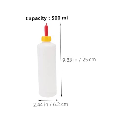 2sets Multi-Function Goat Milk Bottle Replacable Parts Livestock Feeding Bottle for Cattle Sheep Easy to Clean and Maintain