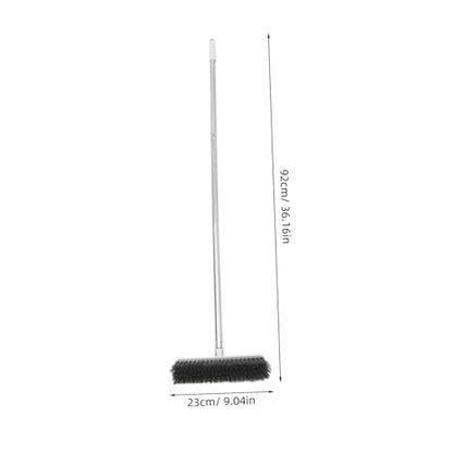KICHOUSE Long Handle Stiff Scrubbing Brush Heavy Duty Broom for Indoor Cleaning for Bathroom Kitchen and Outdoor Use Hard Bristles for Stubborn Stains and Versatile Cleaning Tasks