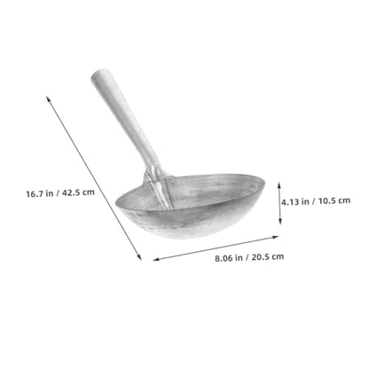 Iron Ladle Scoop for Feeding and Watering Heavy Duty Spoon Ergonomic Handle for Farm and Garden and Reusable Cooking Utensil for Livestock and Plants