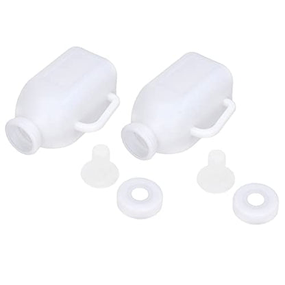 Calf Feeding Bottle 1L Capacity Thick Durable Easy Cleaning Calf Milk Feeder with Detachable Pacifier for Calves and Lambs Farm Use Plastic Silicone 2 Pack