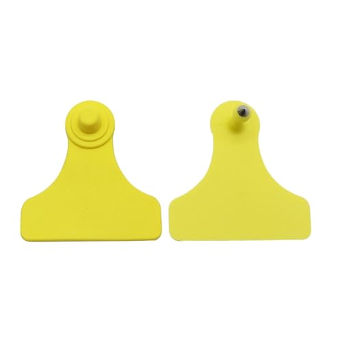 Ear Tags 50/100sets Pig Sow Cattle TPU Ear Tag Plate 60 * 58mm Wordless Double-Sided Blank Marker Label Custom Number Farm Animal Identification for Farm(50sets) - color: 50sets