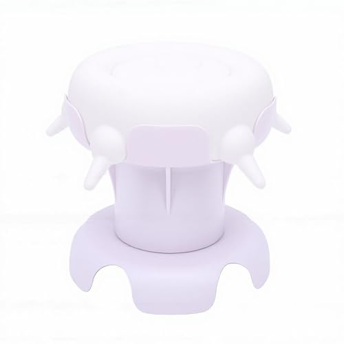 Pssopp Silicone Puppy Nursing Station Pet Milk Feeder Station, Silicone Puppy Nursing Feeder Milk Bowl for Newborn Rabbits Kittens Other Animals Feeding Supplies (White) - color: White