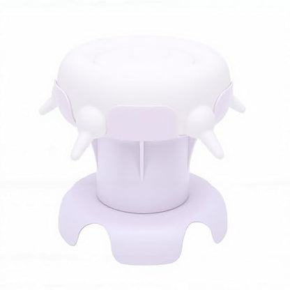 Zopsc Pet Milk Feeder Station, 4 Nipples Silicone Feeding Bowl for Puppies Kittens, Small Animal Nursing Bottle with Leakproof Design for Pet Owners - color: White
