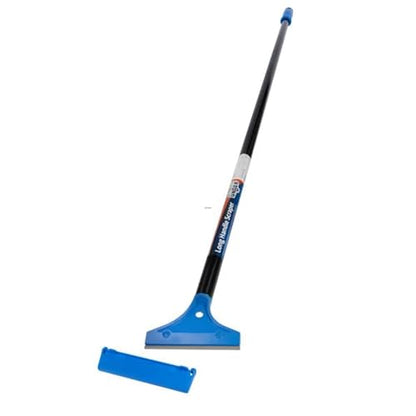 Unger Professional Long Handle Floor Scraper Tool with 4ft (48”) Handle, Reversible Blade Tool for Cleaning Concrete, Linoleum Flooring, Vinyl, Tile, High-Gloss, Marble