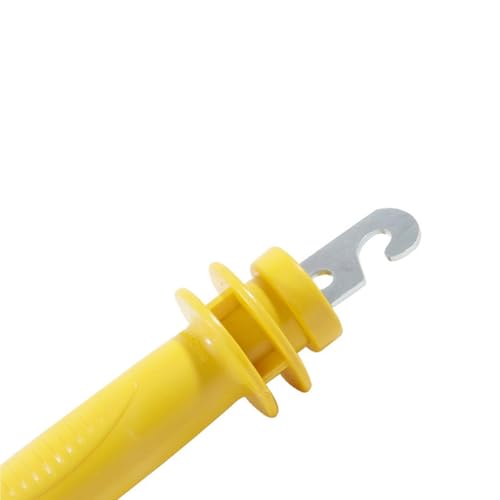 Electric Fence Handle Gate Spring Rubber Insulated Handle Installation Weather Resistant PE Metal Suitable for Ranch Farm Animal Husband