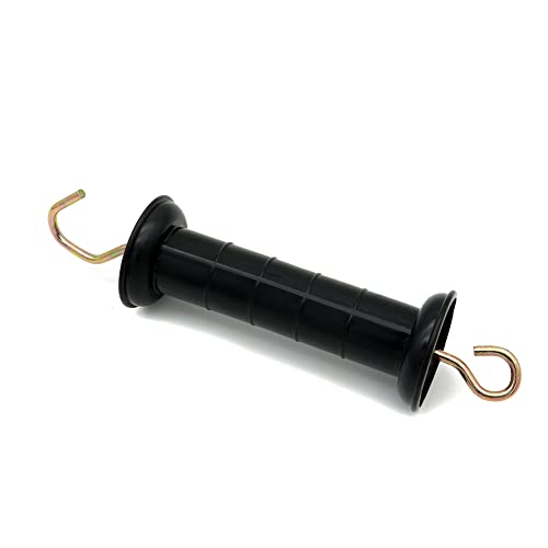Plastic Electric Fence Gate Handle with Polytape Splicer,Spring Gate Handle with Poly Tape Buckle. (2)