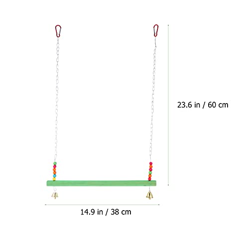 YARDWE Chicken Swing Toy for Coop Natural Safe Wooden Accessories Durable Perch Ladder for Poultry Run Rooster Hens Chicks Pet Parrots Birds Macaw Entertainment