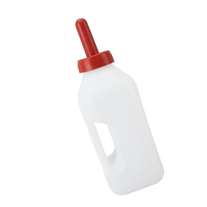 Calf Feeding Bottle placeholder Calf Milk Bottle Nursing 2L Thick Leakproof Nonslip Silicone Nipple Plastic with Handle for Farm Pasture (Horizontal Milk Pot)