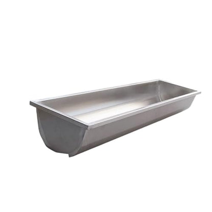 Feed Trough Goat Feeder Stainless Steel Easy to Clean Heavy Duty Livestock Feeder Waterer for Cow Cattle Deer Pigs Sheep