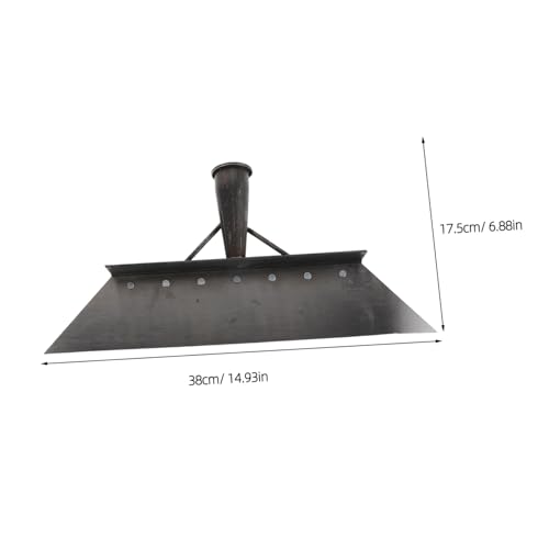 Toyvian Manganese Steel Flat Metal Shovel Scraper for Livestock Manure Cleaning, 38cm Heavy Duty Floor Scraper Tool for Barn and Farmyard Maintenance