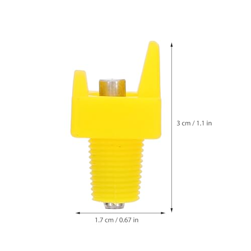 HEMOTON Automatic Poultry Waterer Nipples Set for Chickens with 12 Yellow Nipples, Installation Wrench and Drill Bit, Poultry Drinking Device for Agricultural and Livestock Use