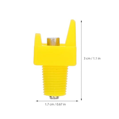 HEMOTON Automatic Poultry Waterer Nipples Set for Chickens with 12 Yellow Nipples, Installation Wrench and Drill Bit, Poultry Drinking Device for Agricultural and Livestock Use