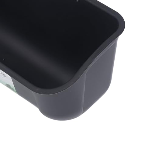 2PCS Hanging Feeder, Hay Feeder Wall Mount, Fence Feed Trough Thick PP Fence Hanging Chicken Feeder for Duck Piglets Goose Turkeys Goat Pig (Black)