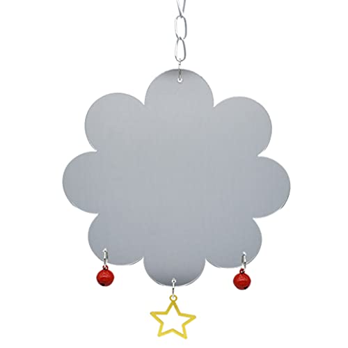Chicken Toys for Hens Birds Swing Hanging Toys with Bells Star Pendant for Rooster Parrot Suspending Pecking Toy Parrot for Cage