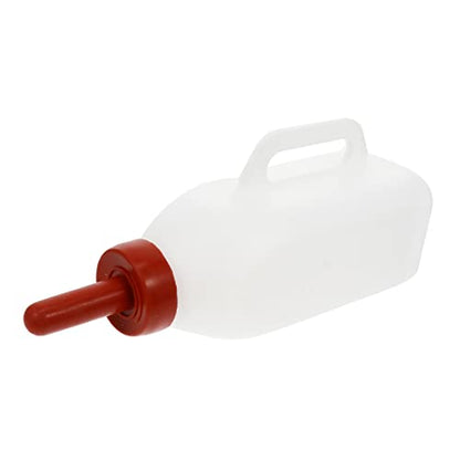 TOYANDONA 2L Calf Nursing Bottle Rubber Nipple Heavy-Duty Plastic Animal Feeding Bottle for Young Livestock for Lambs and Poultry