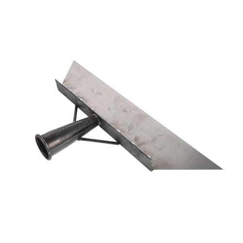 HOMSFOU Heavy Duty Manganese Steel Manure Scraper Shovel for Farm Maintenance and Driveway Cleaning, Concrete and Dung Scraping Tool, Silver Year-Round Use