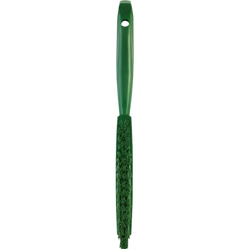 Vikan 41952 Brush,Narrow Hand,Stiff,11" x .75",PP/PBT,Green - color: Green
