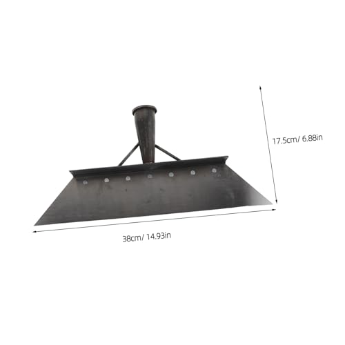 Heavy Duty Farm Cleaning Shovel and Metal Feces Scraper for Livestock Manure Removal, 38cm Manganese Steel Flat Shovel for Barn and Pasture Maintenance