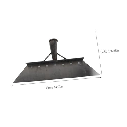 Heavy Duty Farm Cleaning Shovel and Metal Feces Scraper for Livestock Manure Removal, 38cm Manganese Steel Flat Shovel for Barn and Pasture Maintenance