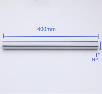 CONSTELLAR 304 Stainless Steel Pipe Nipple - 1" NPT Female x 1" NPT Female Threaded Fitting, 16 Inch (400mm) Length 3mm Wall Thickness Heavy Duty Seamless Pipe Nipple for Water Gas Oil fluid (1 Pack) - size: 1" NPT Female x 1" NPT Female, style: 400mm (16
